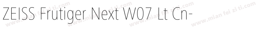 ZEISS Frutiger Next W07 Lt Cn字体转换
